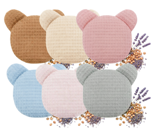 Termofor TEDDY nahřívací polštářek s třešňovými pecičkami a levandulí