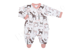 Overálek pro miminka Safari růžová Česká výroba Babyservice