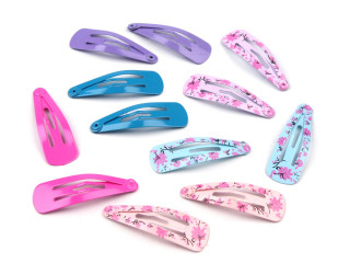Sponky do vlasů malé 3 cm 12 ks BAREVNÉ/KYTIČKY