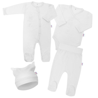 Kojenecká bavlněná soupravička New Baby Good Friends bílá