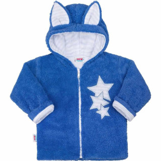 Zimní dětská mikina New Baby Ušáček MODRÁ