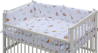 Dětská postýlka bílá s kompletní výbavou 120 x 60 cm Gona Scarlett