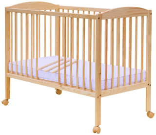 Postýlka Kacper přírodní borovice vyndávací příčky, 120 x 60 cm