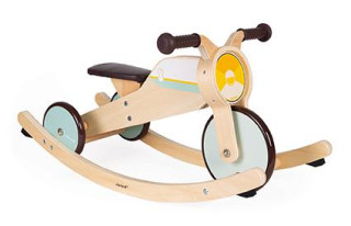 Houpací dřevěné odrážedlo pro nejmenší 2v1 Janod