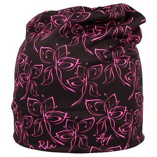 Bavlněná dívčí dlouhá čepice Květy RDX