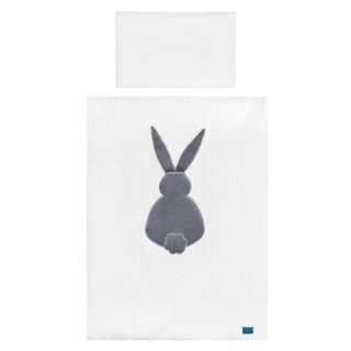 3-dílné ložní povlečení Belisima Králíček 90 x 120 cm bílo-šedé