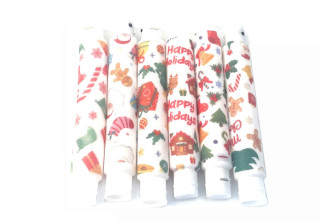 Fidget pop trubky 6 ks se světelným efektem vánoční