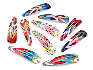 Sponka do vlasů pukačka 5 cm s potiskem 10 ks