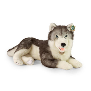 Plyšový pes husky ležící 60 cm Rappa 