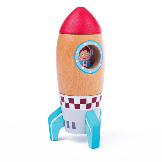 Dřevěná raketa Bigjigs Toys