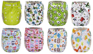 Bambusová kalhotková plena All in One + 2 bambusové vkládací pleny