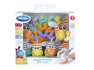 Dárkový set chrastící ponožky a náramky Jungle Friends Playgro