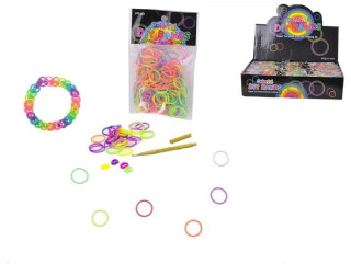 Udělej si svůj náramek 50 ks gumiček + náčiní