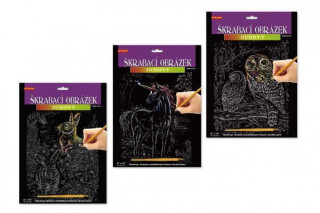 Škrabací obrázek duhový A4 23x32 cm 