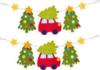 Kreativní sada První navlékání plstěná girlanda Vánoční cesta Haba