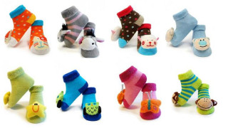 Kojenecké ponožky s chrastítkem 0-12 měsíců