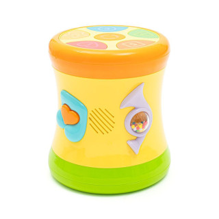 Oboustranný dynamický bubínek žlutý Baby Mix