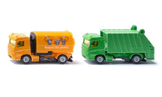 Zametací a popelářský vůz, komunální set Siku