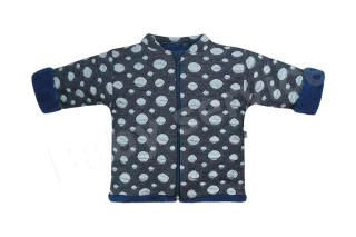 Kabátek stojáček dvouvrstvý na zip Bubliny modrý Baby Service