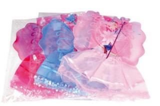 Křídla víla karneval se sukní, čelenkou a hůlkou 3 barvy