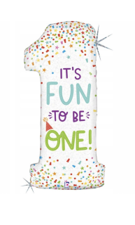 Číslice 1 Fun 46"/117 cm fóliový balónek nafukovací