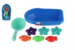 Sada do vany lodička, sítko s mořskými zvířátky v síťce 