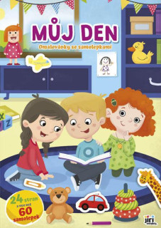 Omalovánky se samolepkami - Můj den