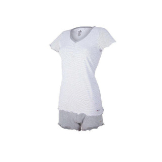 Souprava dámská Outlast® Pruh bílošedý melír/šedý melír