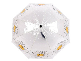 Dívčí průhledný deštník květy