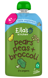 Ella's Kitchen BIO Hruška, hrášek a brokolice (120 g)