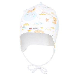 Čepice podšitá zavazovací Outlast® Bílá-spící zvířátka/bílá