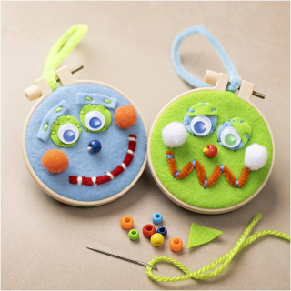 Kreativní sada Mini Craft Kit Embroidery Faces Creativ Company