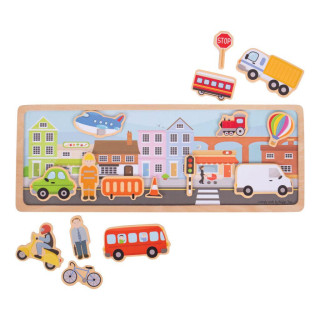 Magnetické puzzle město Bigjigs Toys