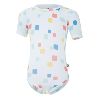 Body tenké tričko TISK KR Outlast® UV 50+ bleděmodrá kostičky 