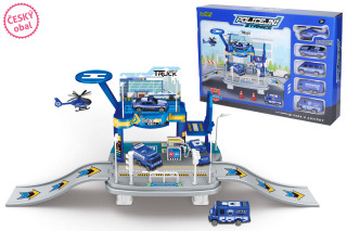 Garáž Policejní stanice s pumpou set 65 cm - český obal