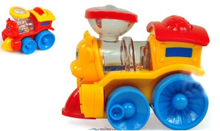 Veselá mašinka s kuličkami chrastící 12 m+