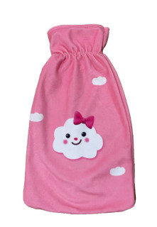 Termofor 2l zahřívací láhev s obalem Růžová s mráčkem