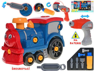 Lokomotiva 28 cm šroubovací s vrtačkou na baterie a doplňky