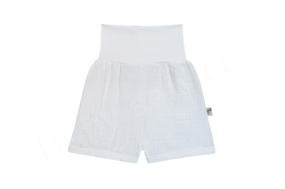 Kojenecké kraťasy mušelín bílá - Baby Service