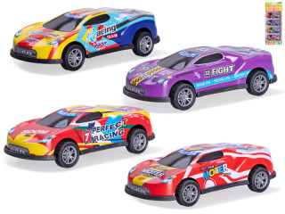 Auto závodní 8,5 cm kov na zpětný chod 4 ks