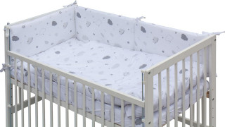 Dětská postýlka bílá s kompletní výbavou 120 x 60 cm Krena Scarlett