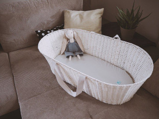 Mojžíšův košík pro miminko Paper Dream white bez matrace Ahojbaby
