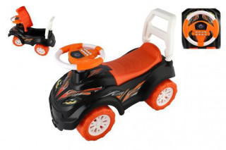 Odrážedlo plastové černo-oranžové na baterie se zvukem