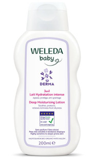3v1 DERMA Hydratační mléko 200 ml Weleda