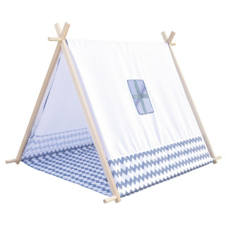 Stan domeček bílo šedý 150 cm