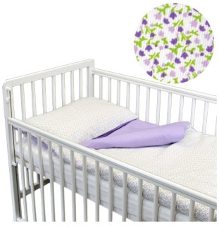 Dětské povlečení 2dílné Tulips Violet 130 x 90 cm ČR