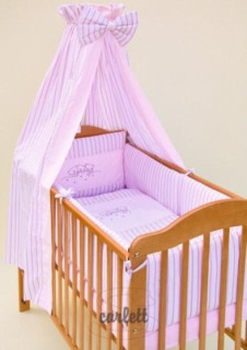 Souprava do postýlky 15 dílná Filip růžová 135 x 100 cm