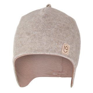 Čepice laponka fleece bambus Outlast® Hnědý melír Little Angel