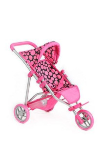 Sportovní kočárek pro panenky PlayTo Olivie růžový 