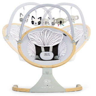 Lehátko houpací s melodií 2v1 LUMI dřevěné, do 9 kg KINDERKRAFT 